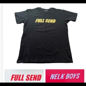 Nelk Boys Full Send T-Shirt Black Gold NWT